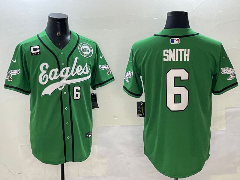 Men Philadelphia Eagles #6 Smith Green three generations Jointly Name 2025 Nike Limited NFL Jersey style 5->philadelphia eagles->NFL Jersey